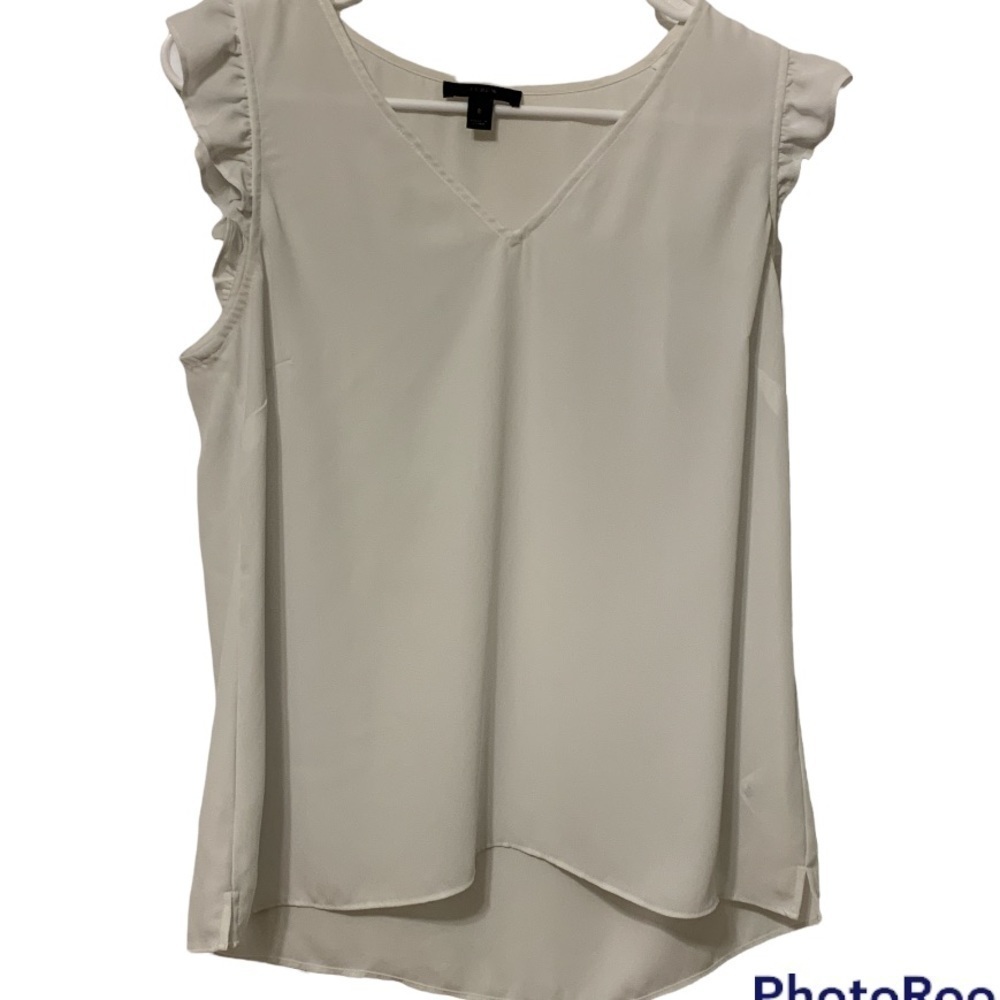 J Crew white Summer Sleeveless Cap Sleeve Top size 8